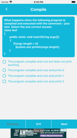 Java Quiz - C