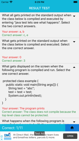 Java Quiz - D